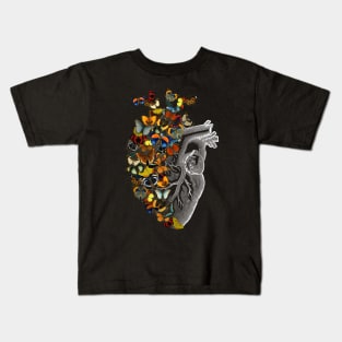 Butterfly Vintage Heart Spring by Tobe Fonseca Kids T-Shirt